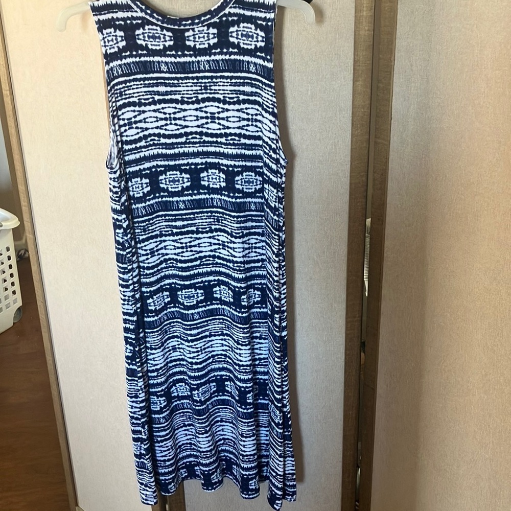 FINAL MARKDOWN Time and Tru Blue and White Sundress small